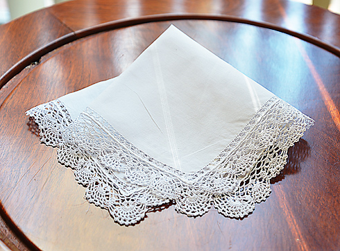 Classic Hemstitch Handkerchief. Twisted Hemstitch. Edinburgh. - Click Image to Close